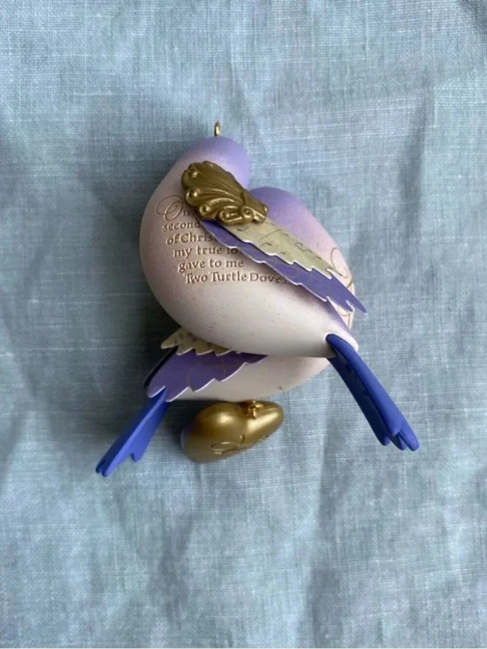 NWT Hallmark 2012 Two Turtle Doves 12 Days of Christmas bird ornament